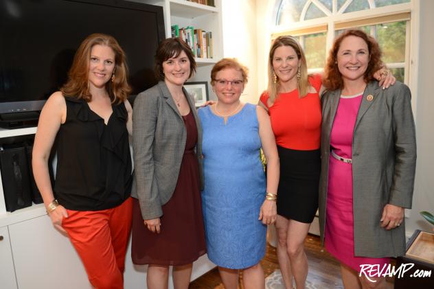 (L-R) Emily Lenzner, Sandra Fluke, Dr. Laura Meyers, Dorothy Stein, and Congresswoman Elizabeth Esty.